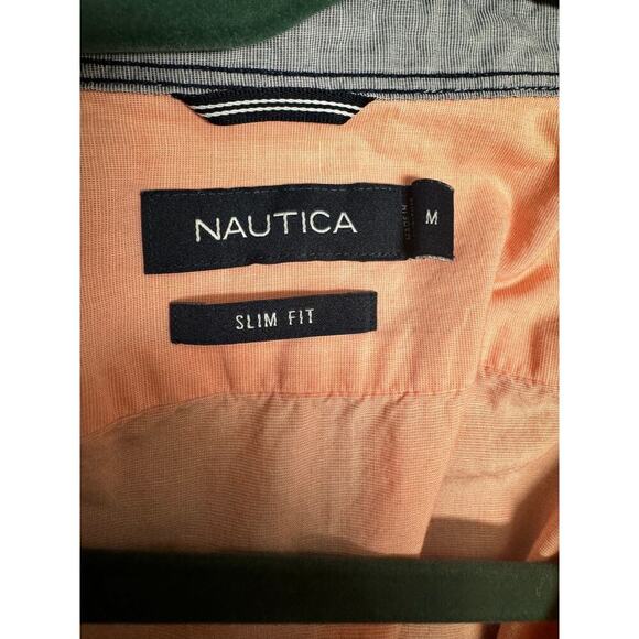 Nautical Coral Denim Shirt size Medium Slim Fit - Picture 2 of 6